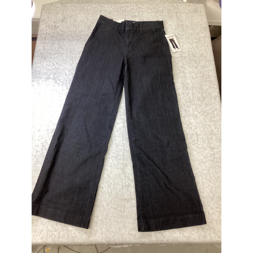 Nine West Jeans Womens Dark Wash Wide Leg Trouser Pants Size 4 SDNWB3327 NEW